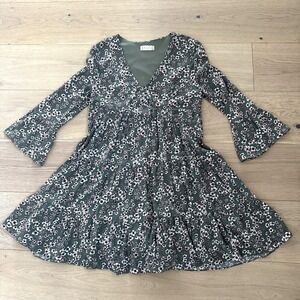 Altar'd State Floral Babydoll Dress Sz S Romantic Boho Cottagecore Prairie